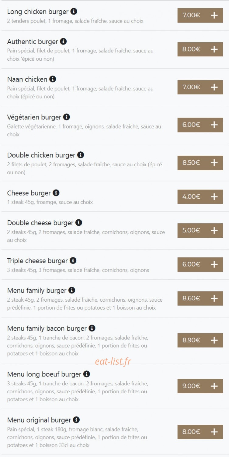 Burger Family — carte page 6