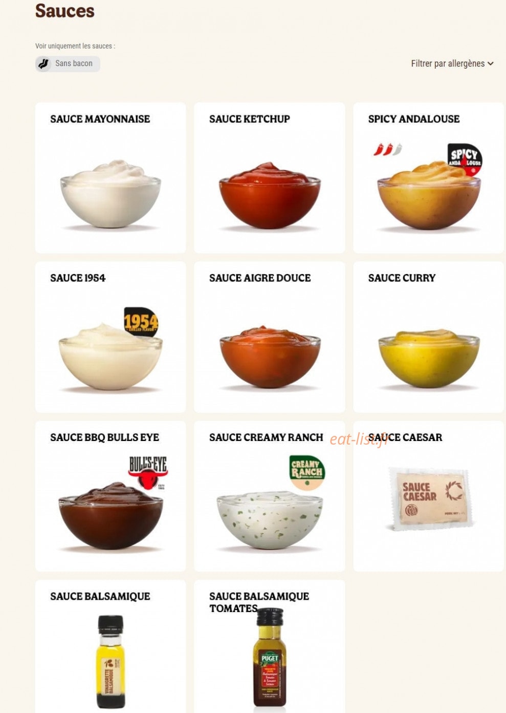 Burger King — carte page 23