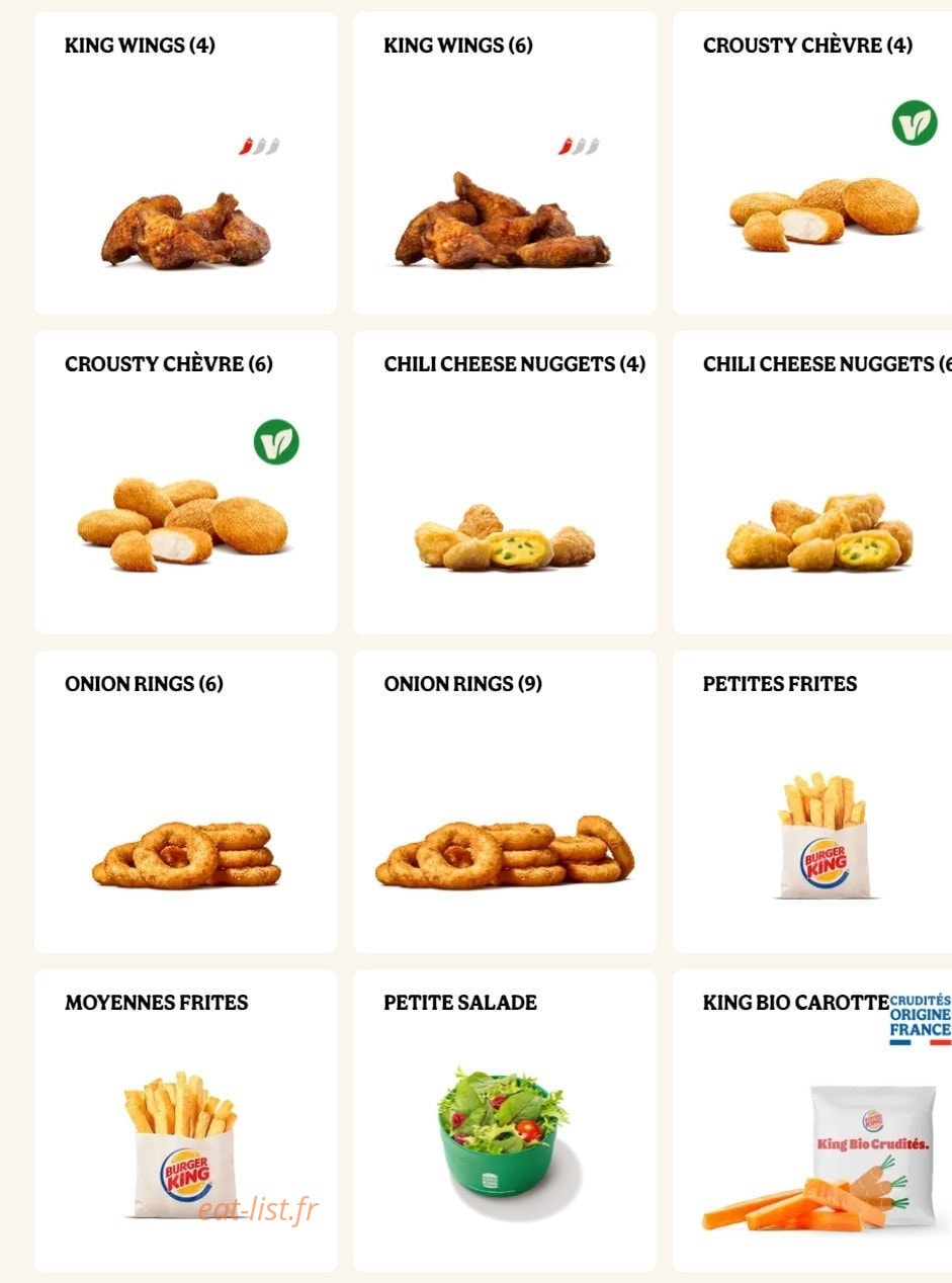 Burger King — carte page 15