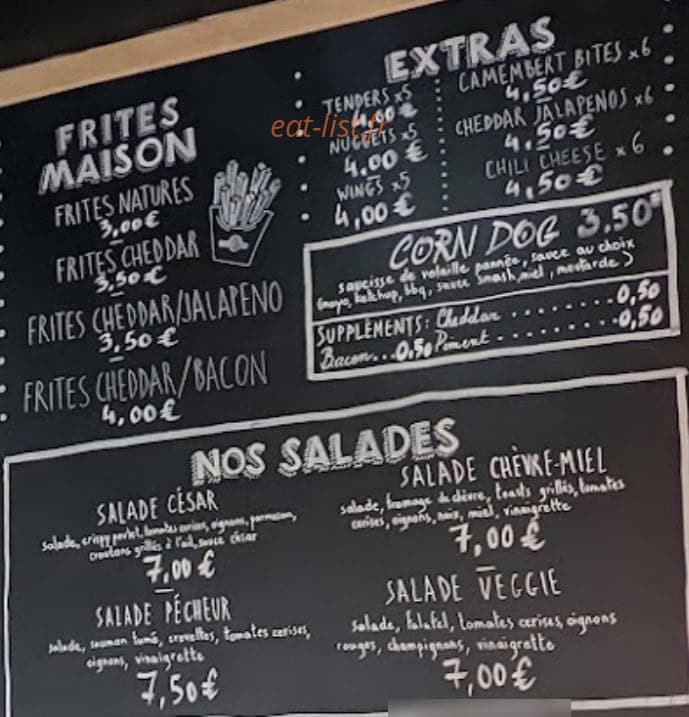 Burger Smash — carte page 2