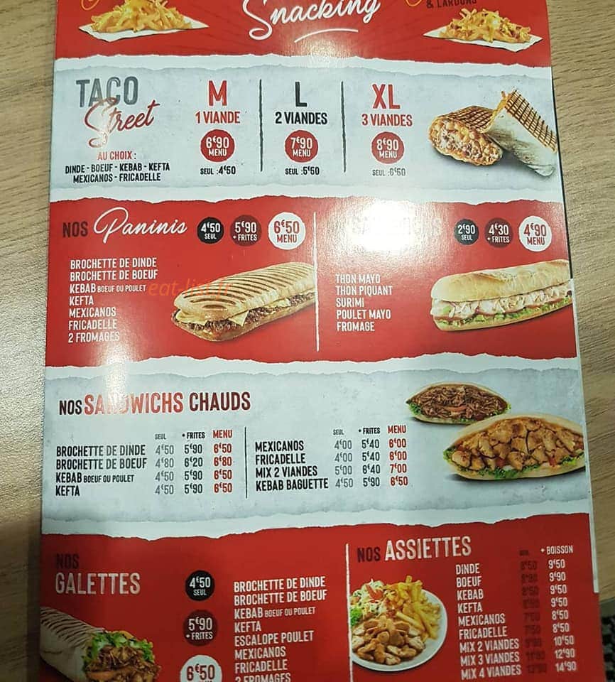 Burger Street — carte page 2