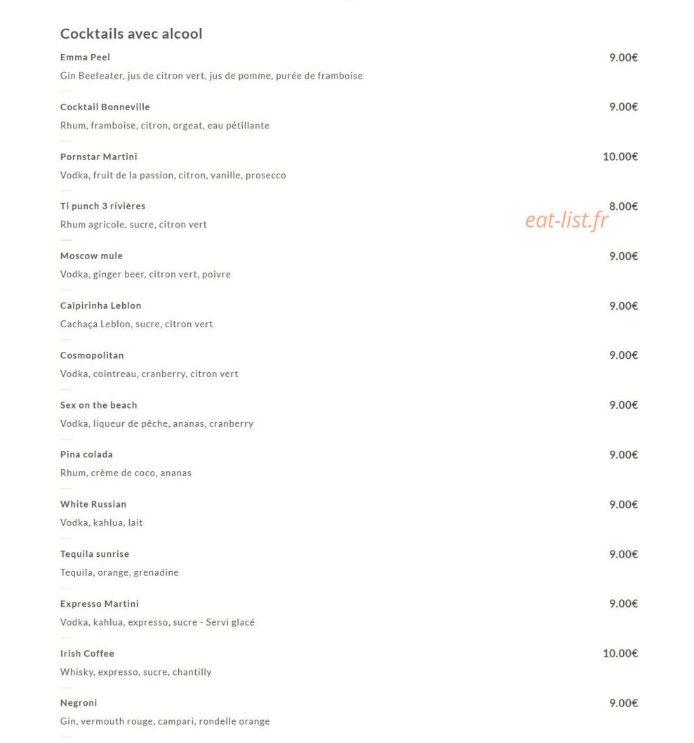 café bonneville — carte page 5
