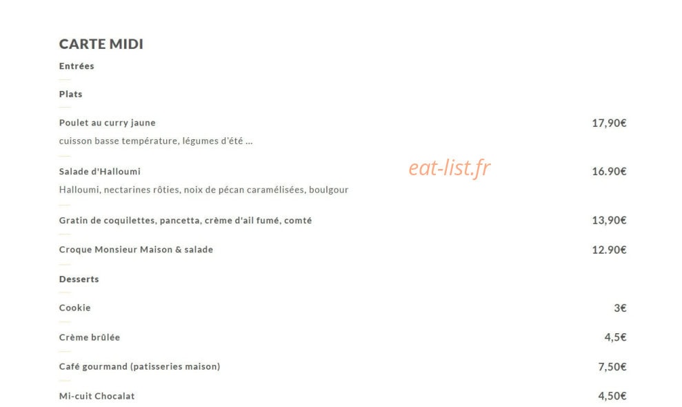café bonneville — carte page 1