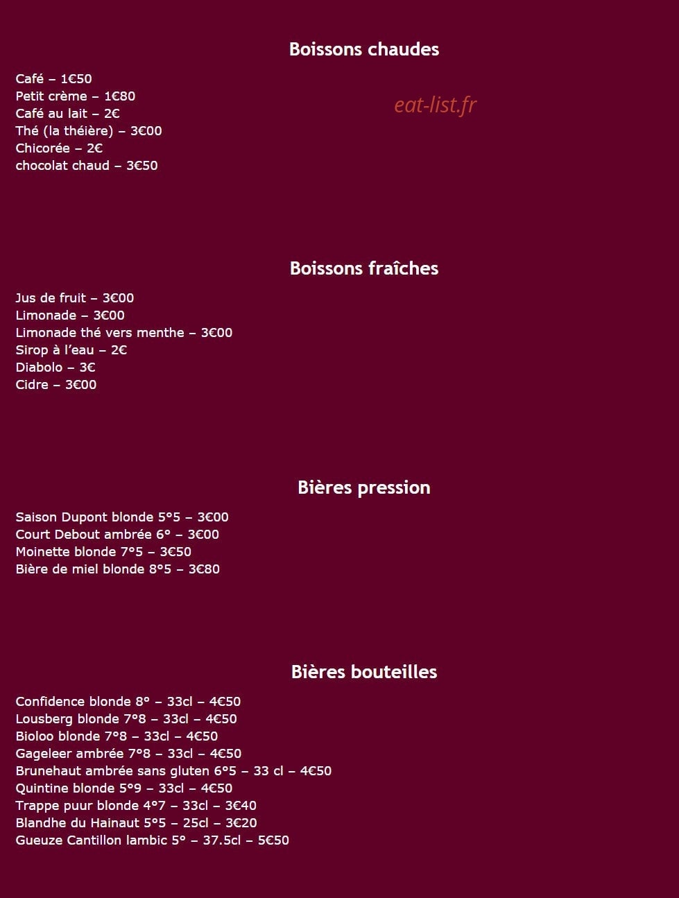 Café citoyen — carte page 2
