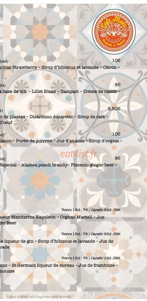 Café Mola — carte page 2