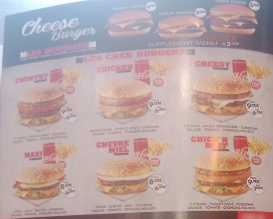 Chek Tacos — carte page 1