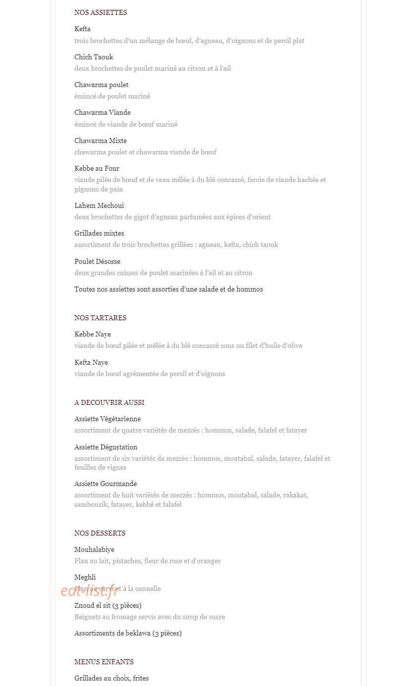 Chez Bacchus — carte page 2
