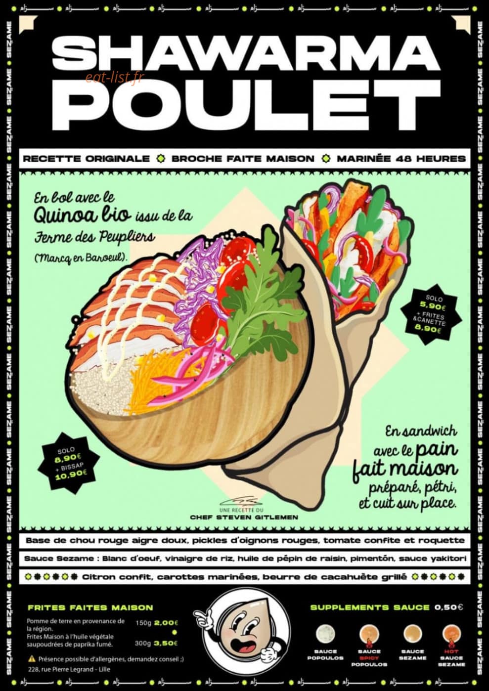 Chez Sezame — carte page 2