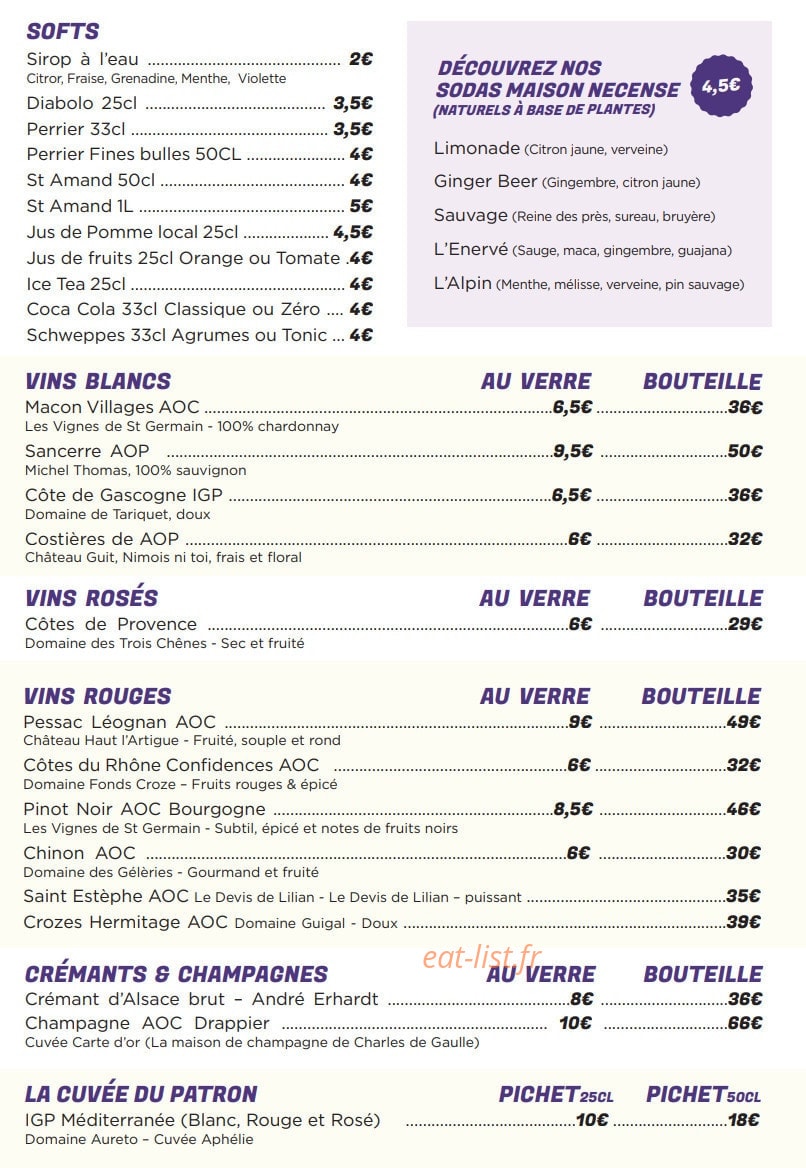Chez Simone — carte page 4
