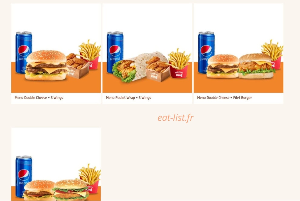 Chicken's King — carte page 7