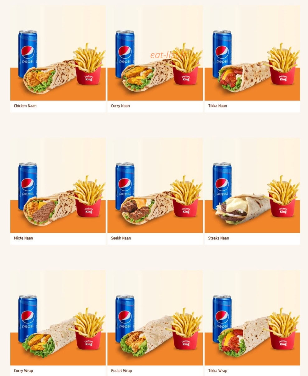 Chicken's King — carte page 5