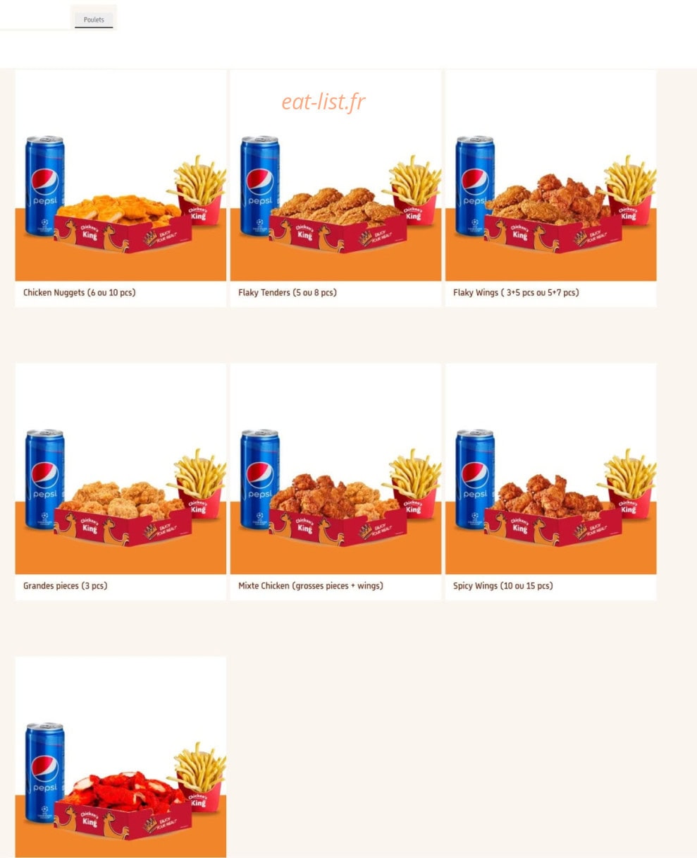 Chicken's King — carte page 2