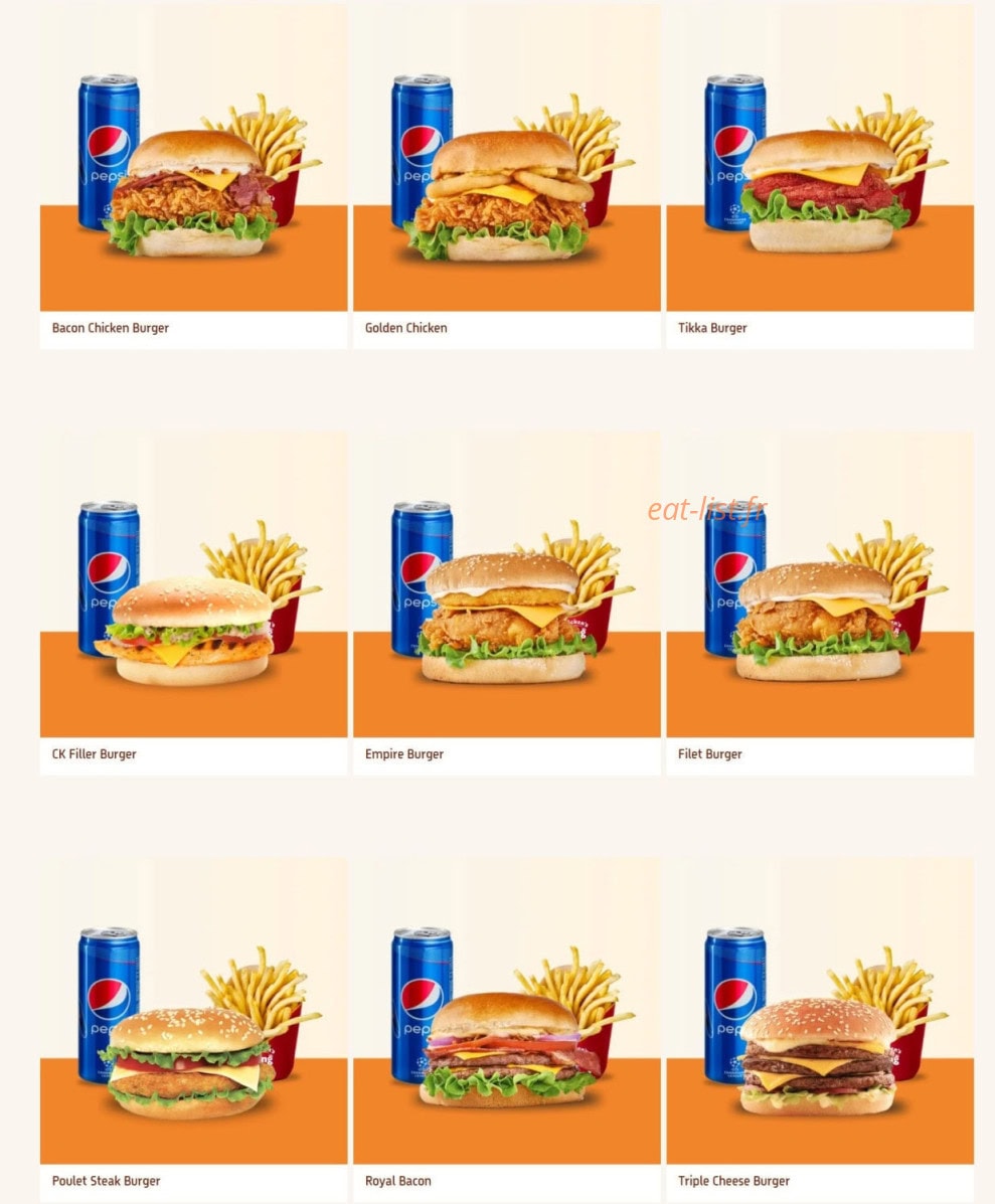 Chicken's King — carte page 3