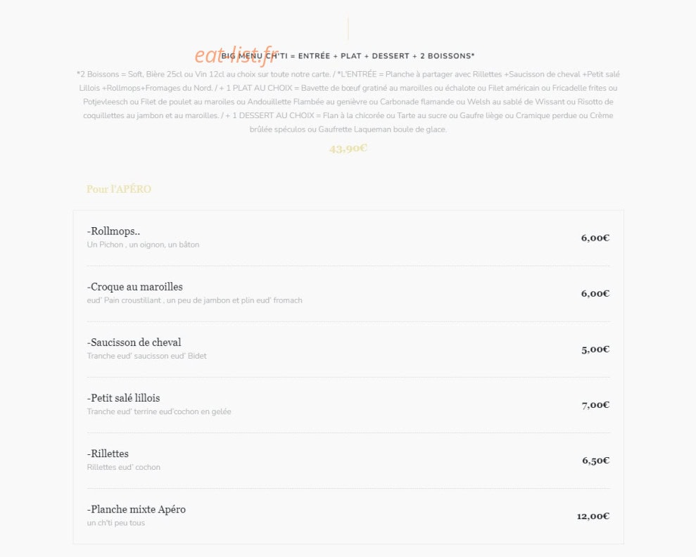 Chtite Brigitte — carte page 1