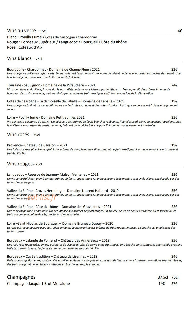 Cocottes de Chefs — carte page 2