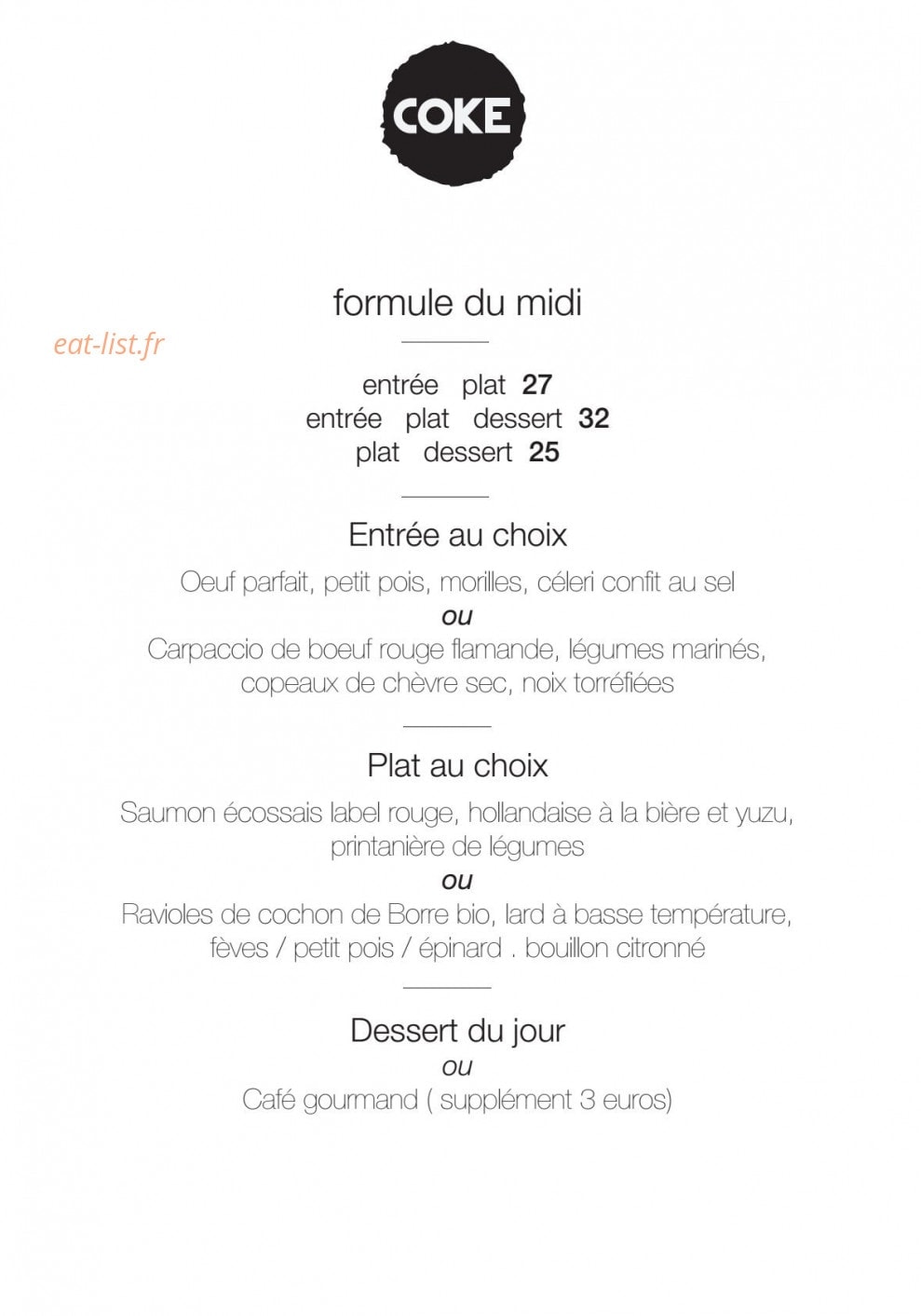 Coke — carte page 2