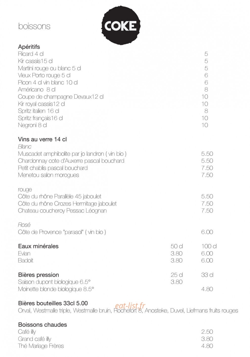 Coke — carte page 12