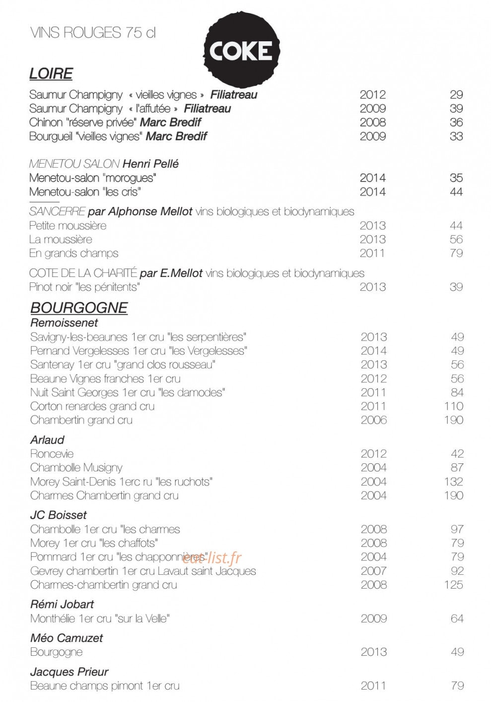 Coke — carte page 8
