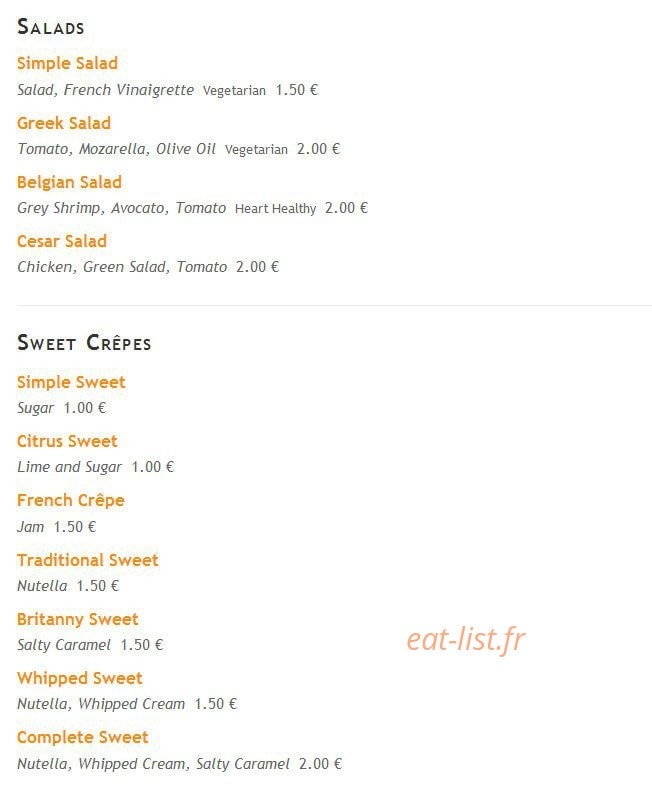Crêp' Crêpe — carte page 2