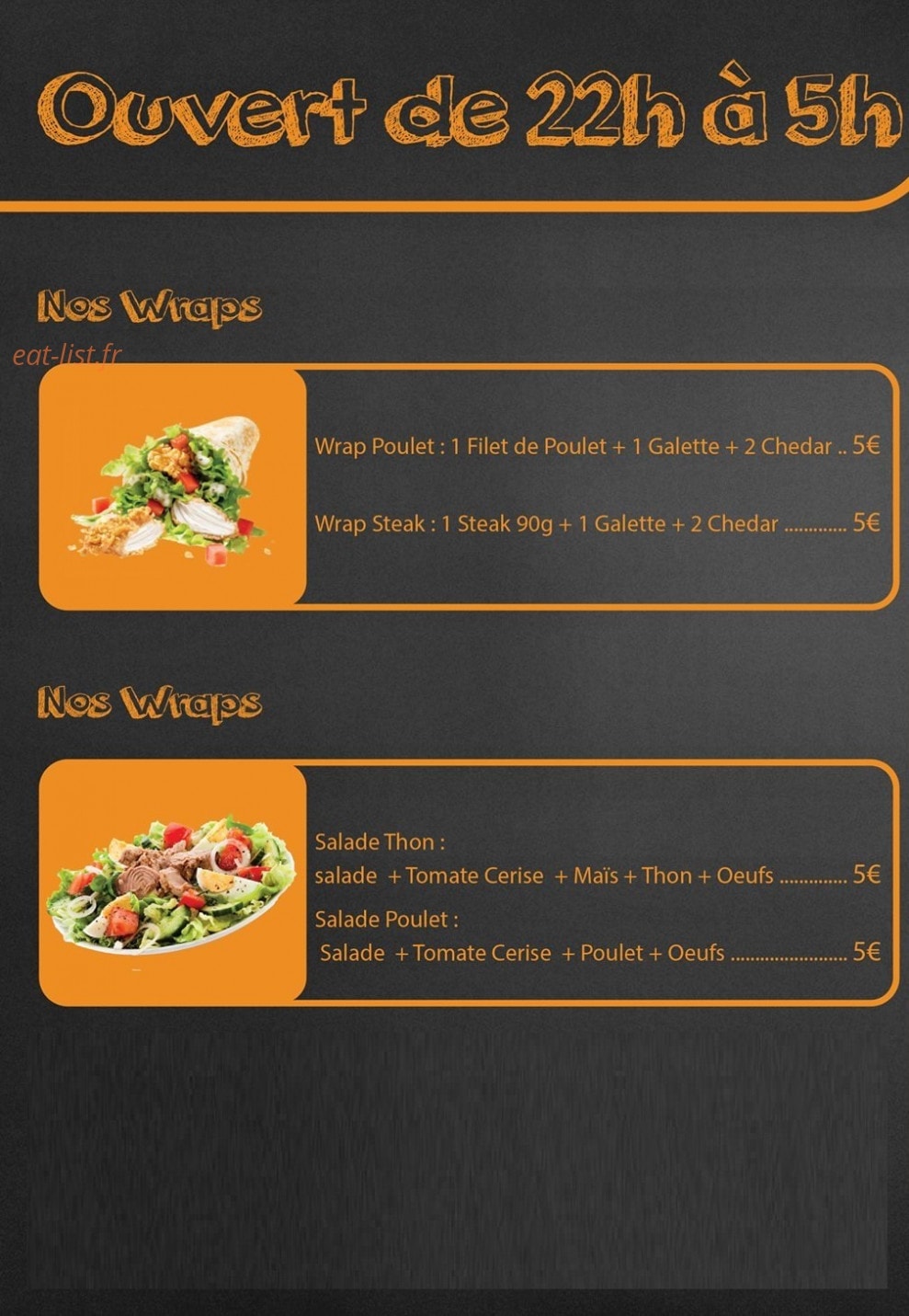 Delivery Night — carte page 2