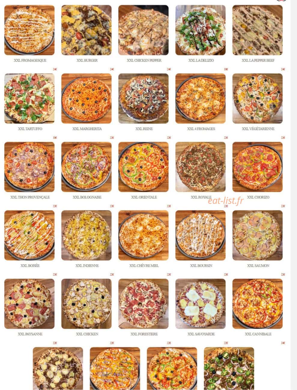 Delizio Pizza — carte page 3