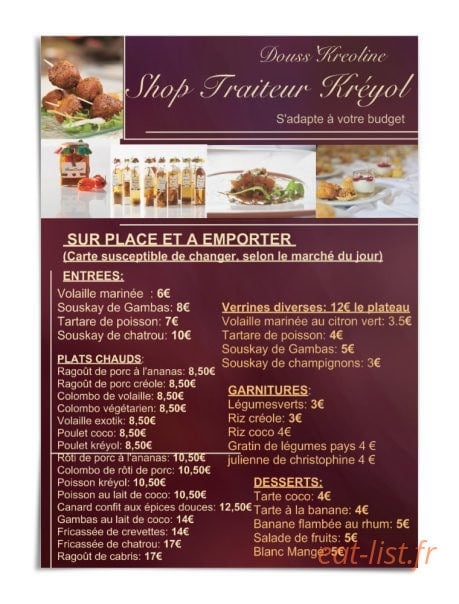Douss'Kréoline — carte page 1