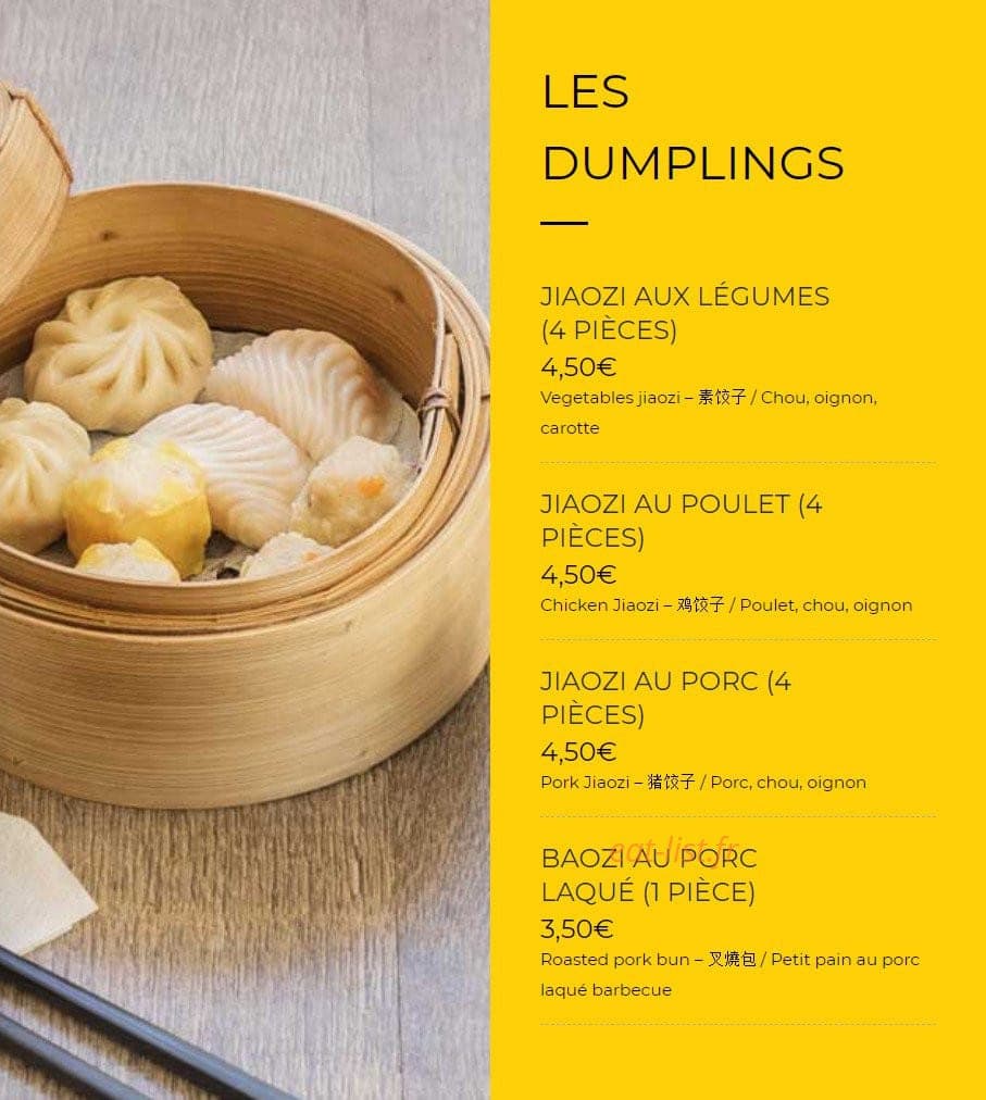 Dumplings & Co — carte page 2