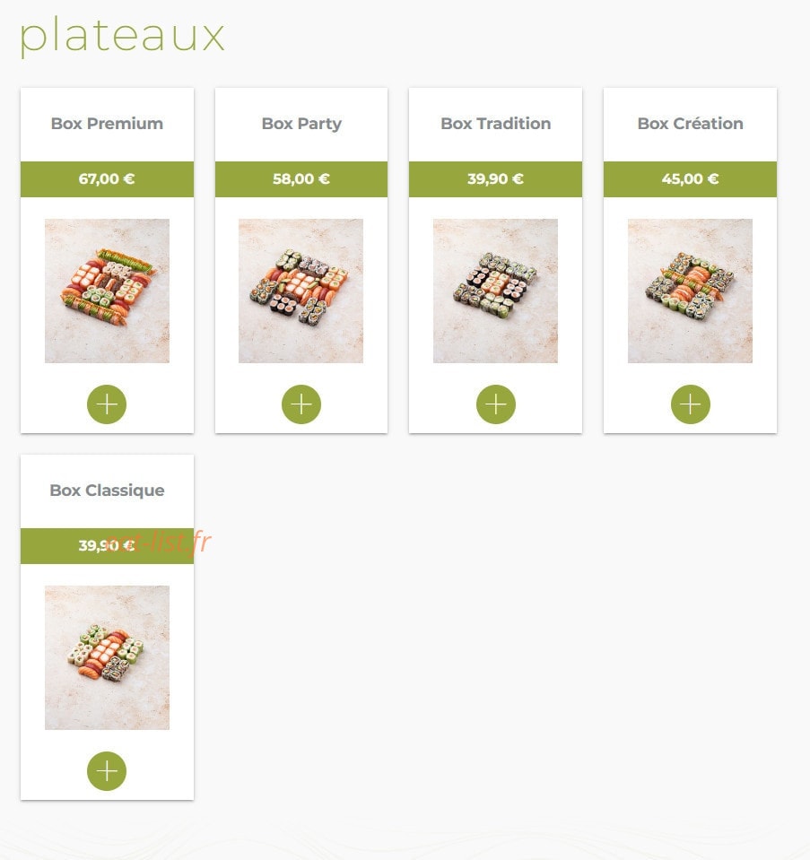 Eat sushi — carte page 4