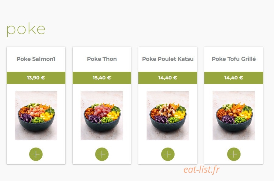 Eat sushi — carte page 17