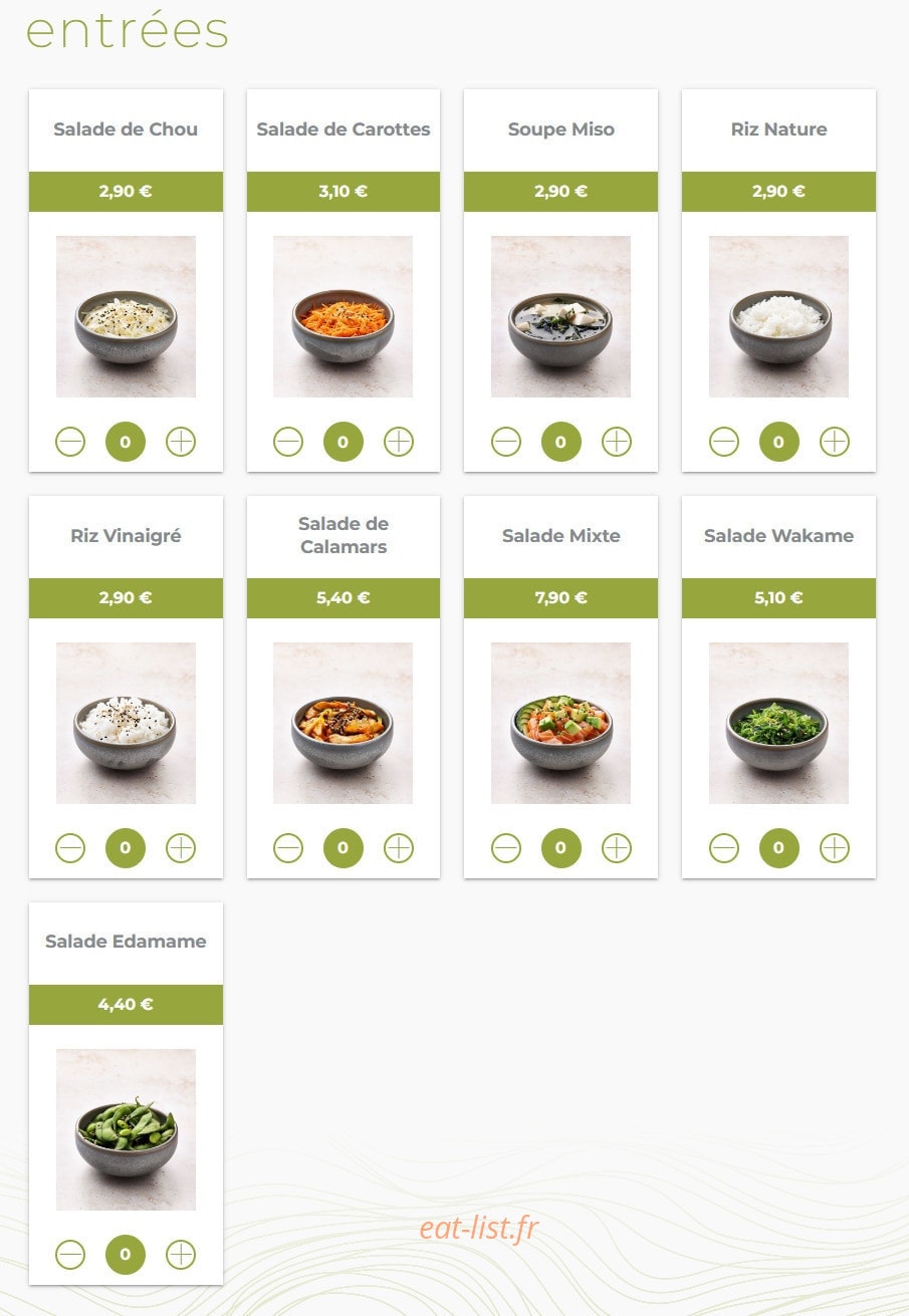 Eat sushi — carte page 5