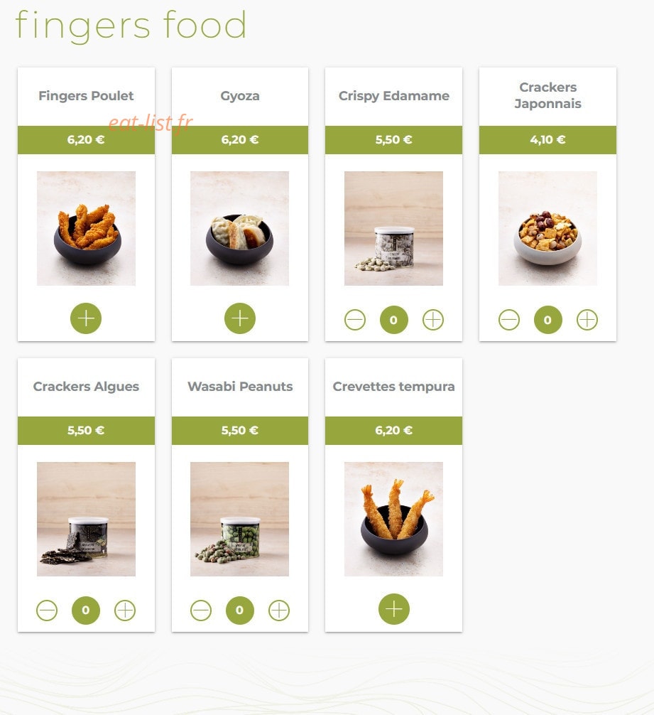 Eat sushi — carte page 6