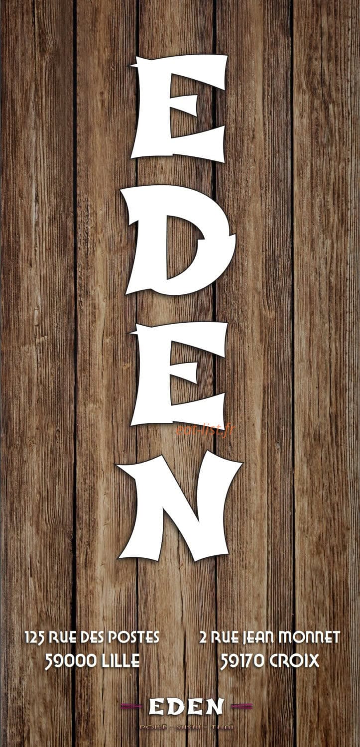 Eden sushi — carte page 1