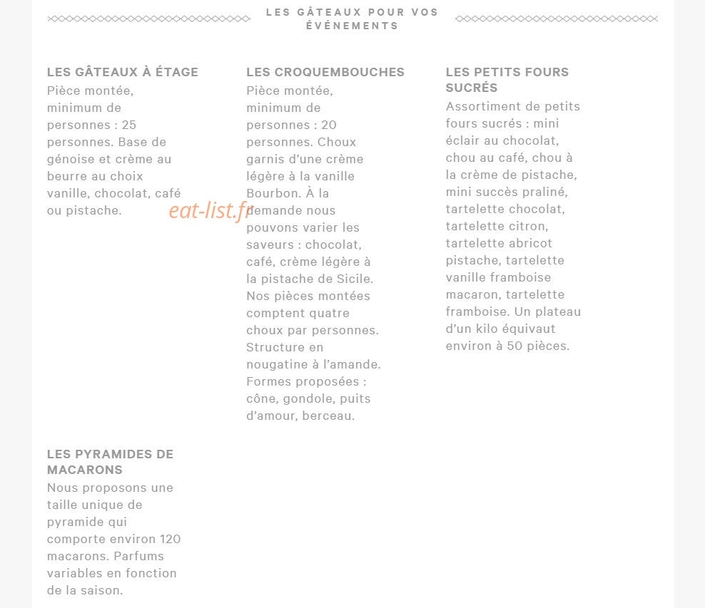 Eric kayser — carte page 9