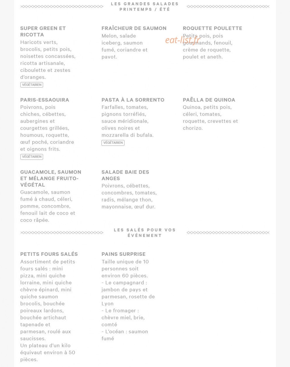 Eric kayser — carte page 3