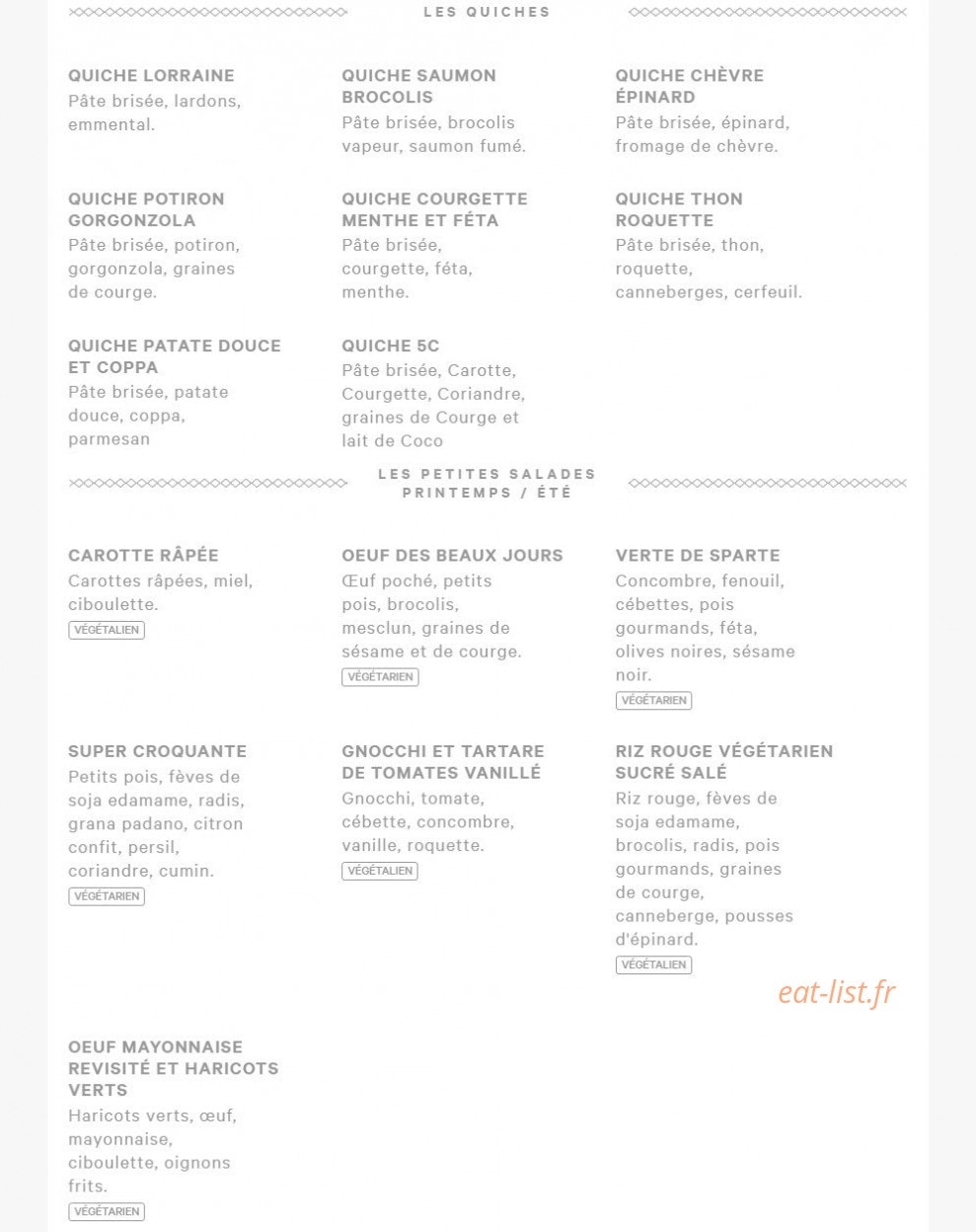 Eric kayser — carte page 2