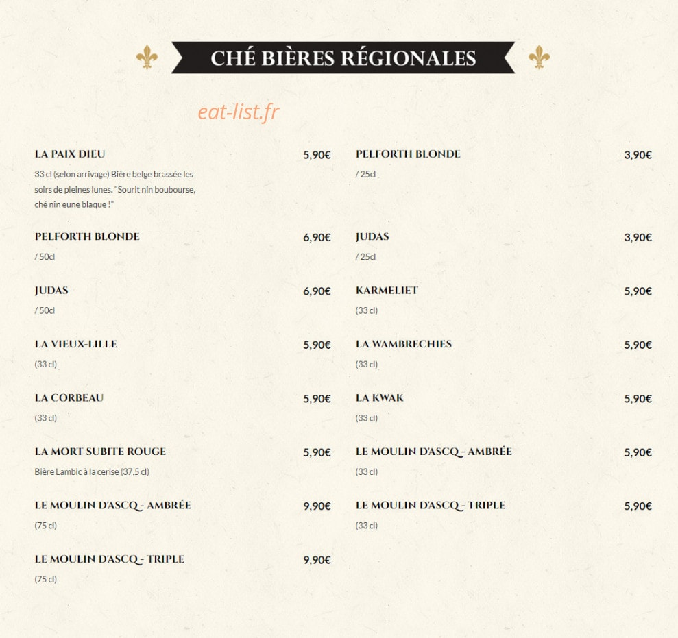 Estaminet Le Soyeux — carte page 4