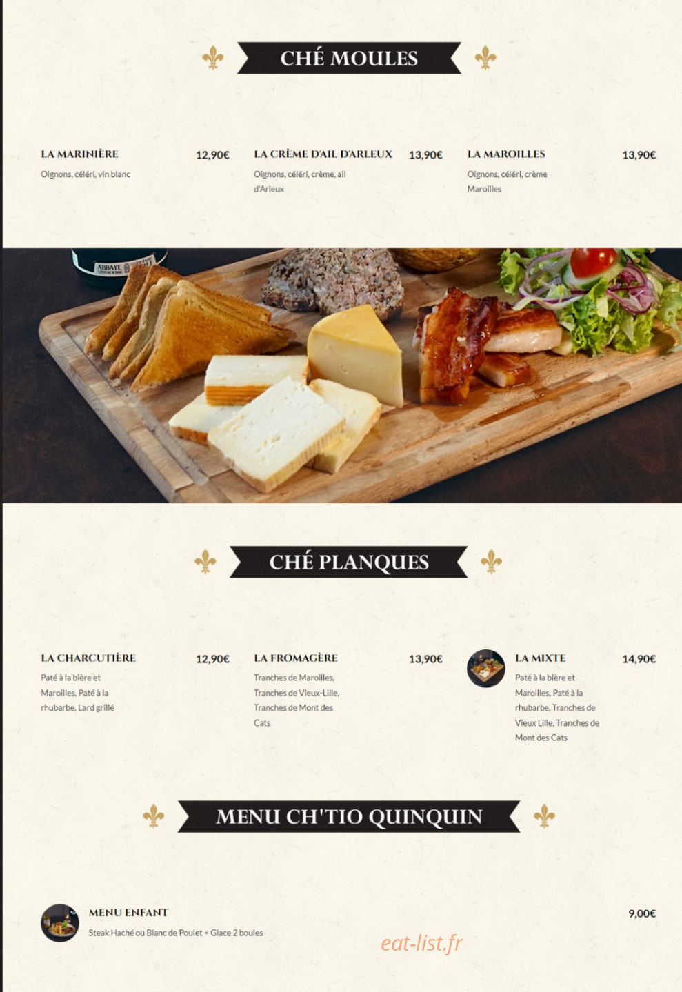 Estaminet Le Soyeux — carte page 2