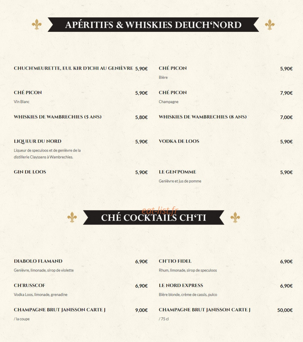 Estaminet Le Soyeux — carte page 6