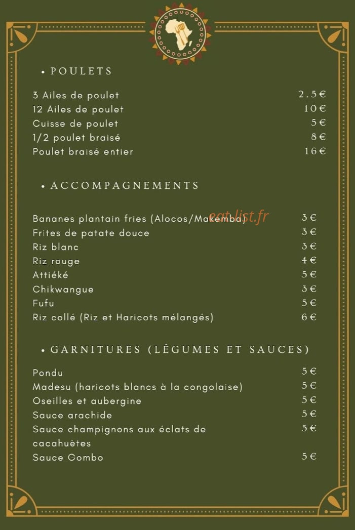 Excelle Resto — carte page 3