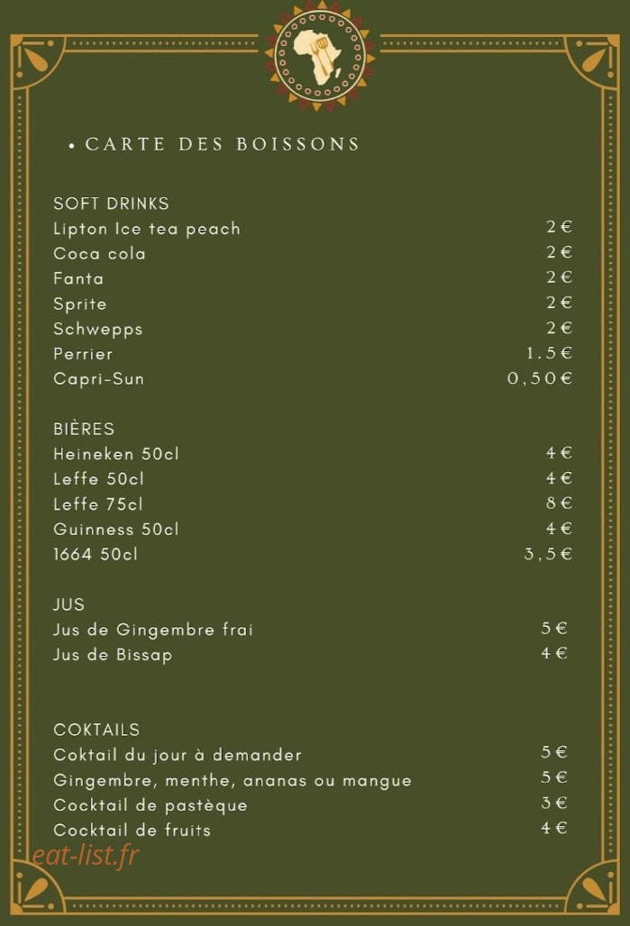 Excelle Resto — carte page 4