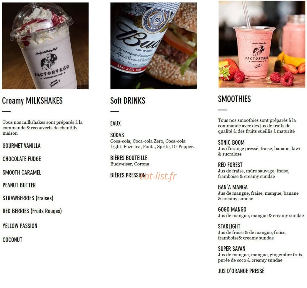 Factory & Co — carte page 3