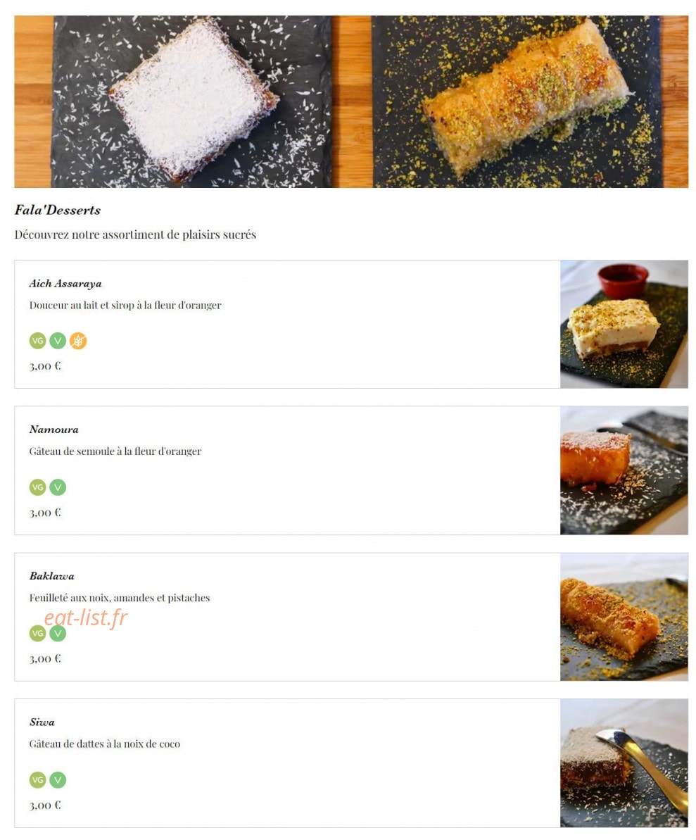 Falafel — carte page 5