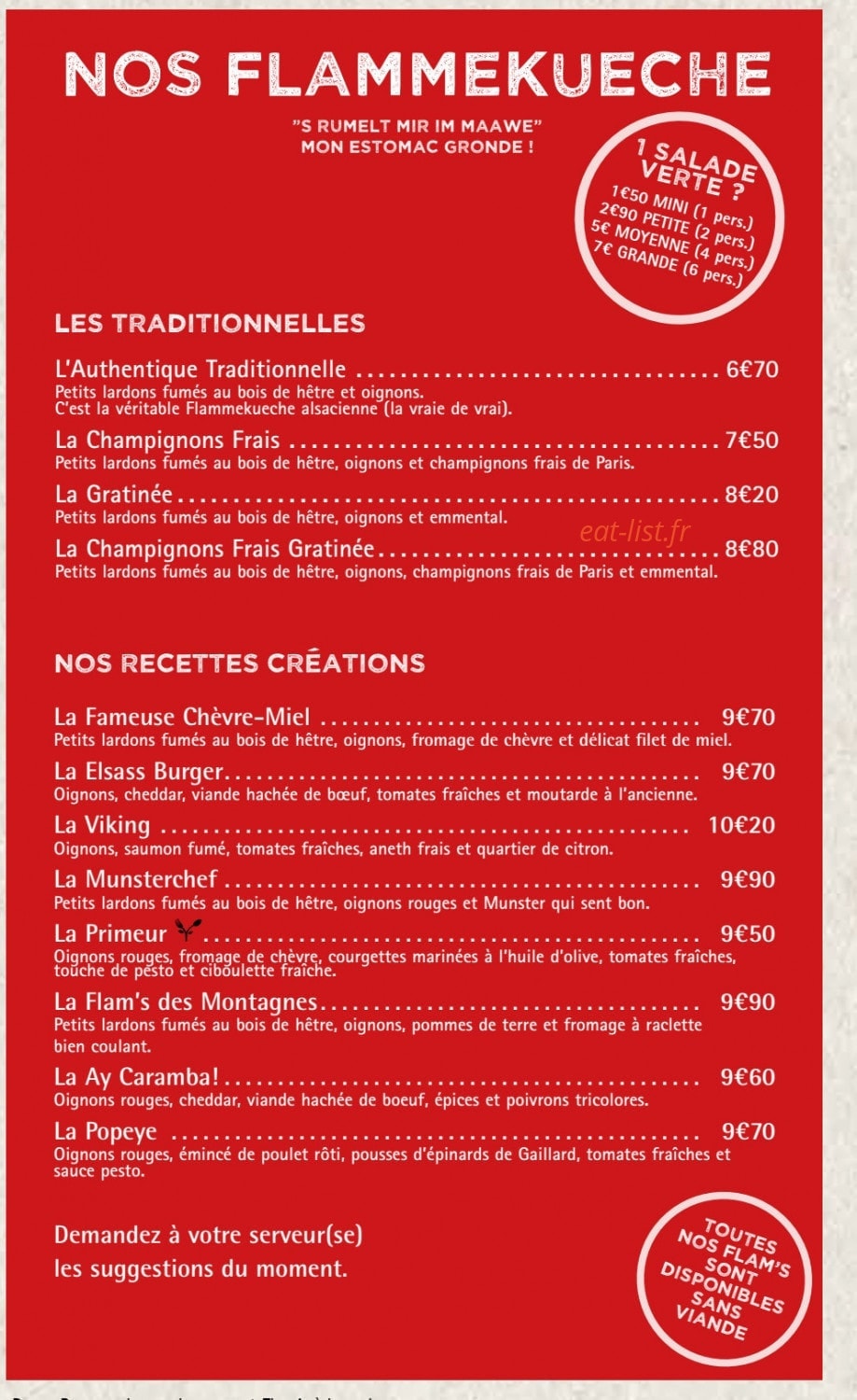 Flam's — carte page 2