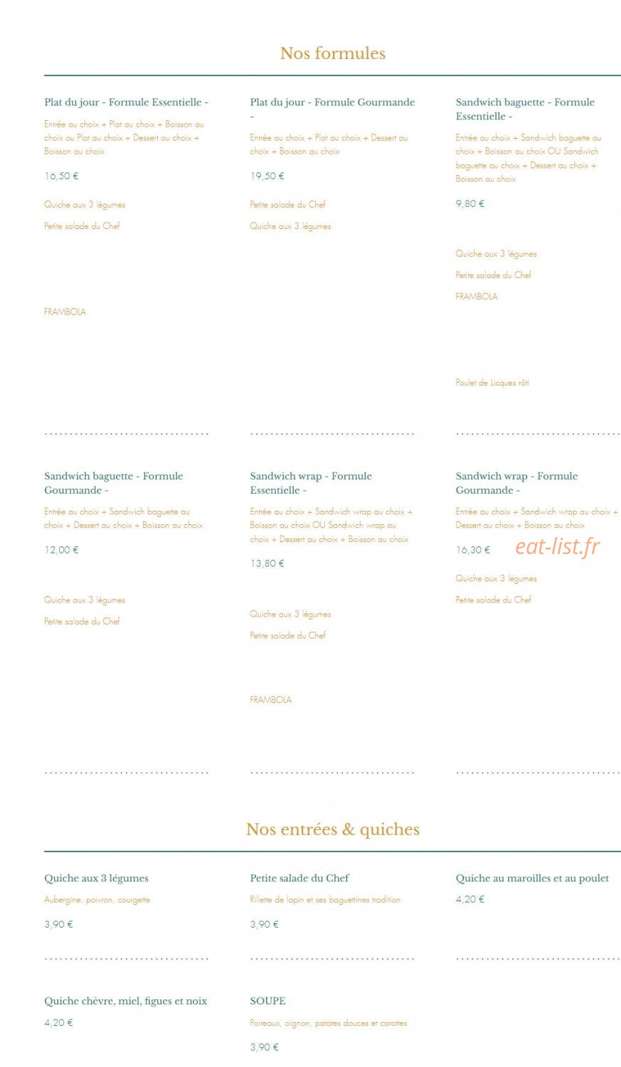 Fleur de Chef — carte page 1