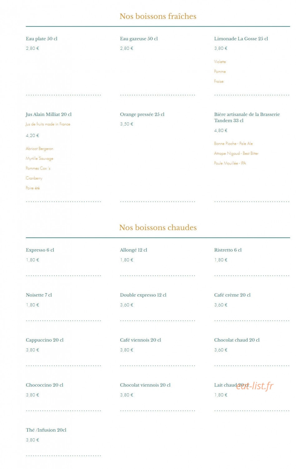 Fleur de Chef — carte page 4