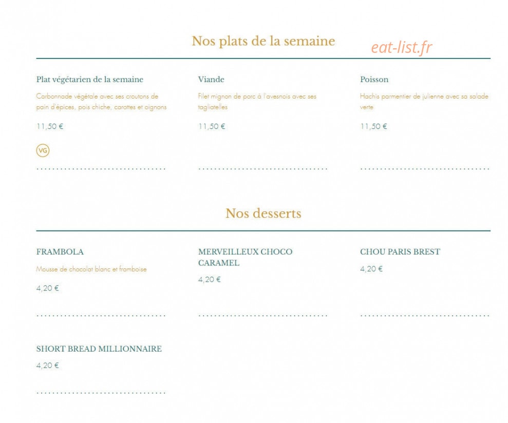 Fleur de Chef — carte page 2