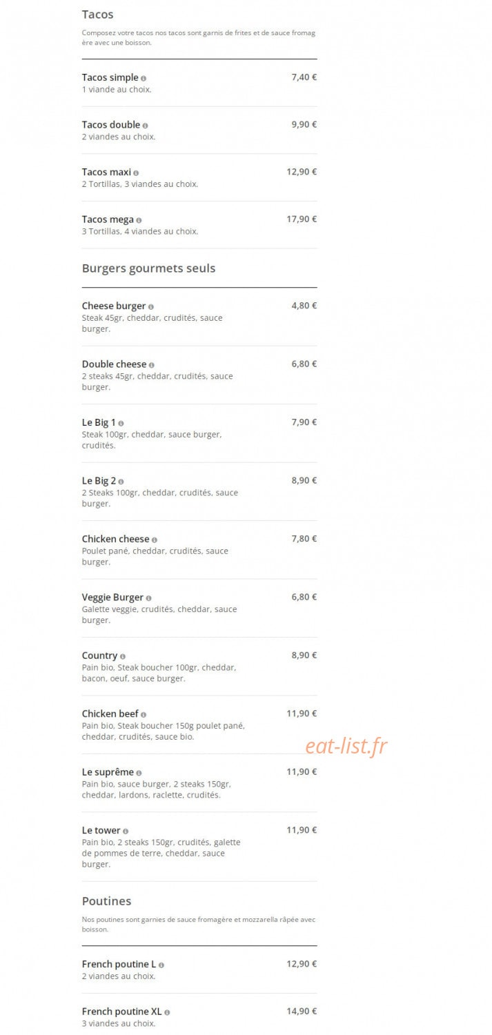 Food street — carte page 3