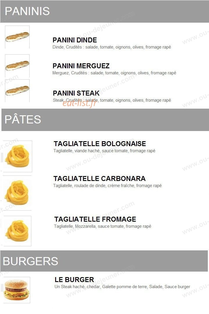Fringale De Nuit — carte page 1