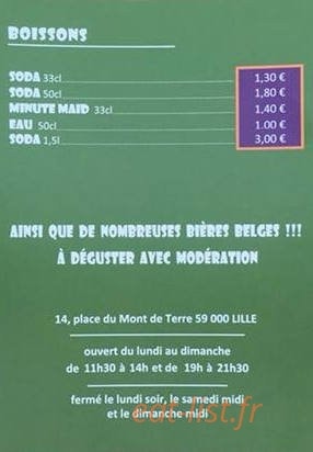 Friterie Du Splendid — carte page 6