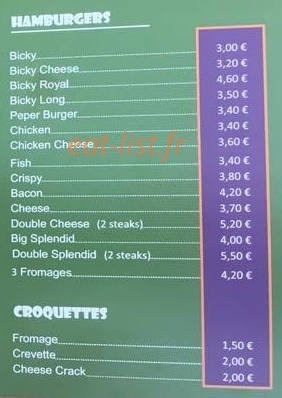 Friterie Du Splendid — carte page 5